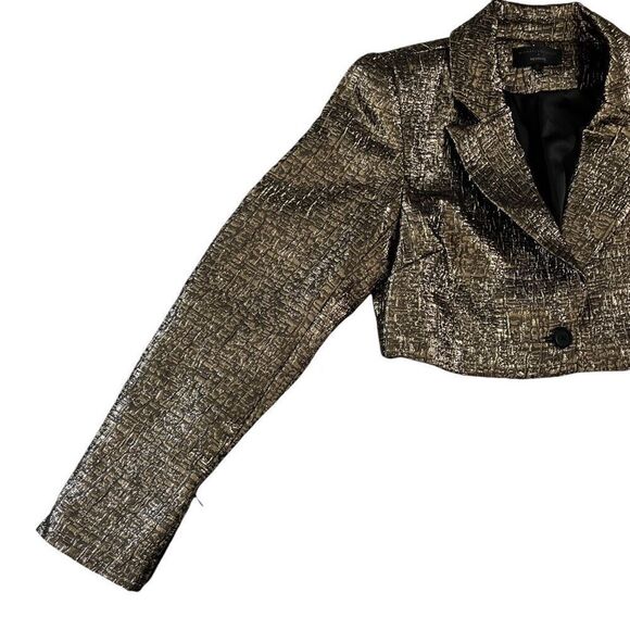 Michael Costello x REVOLVE Washington Jacket in Black & Gold - Picture 6 of 14